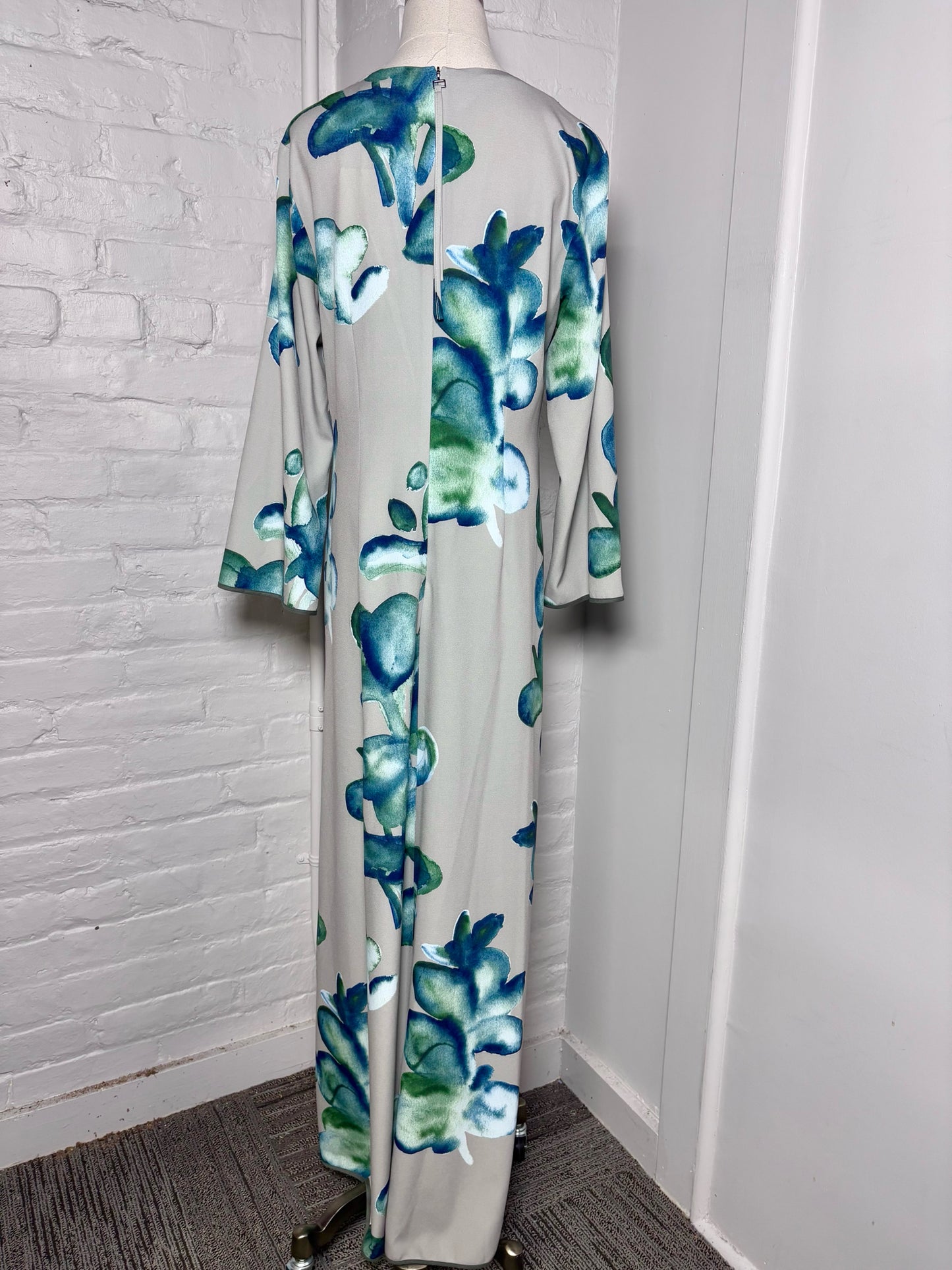 Women Size 40 Odeeh Gray Floral Cotton Blend Dress