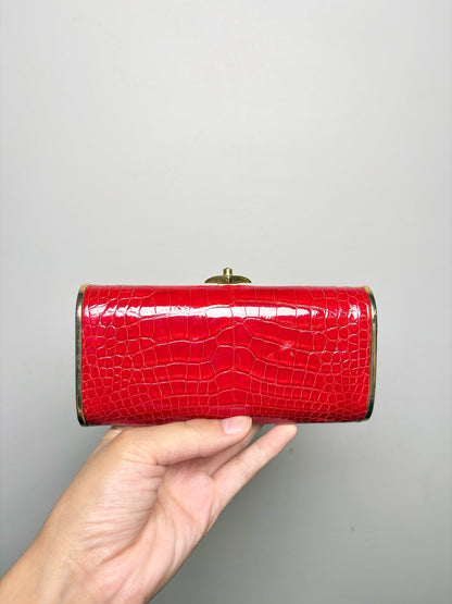 Judith Leiber Leather Red Cowhide Purse