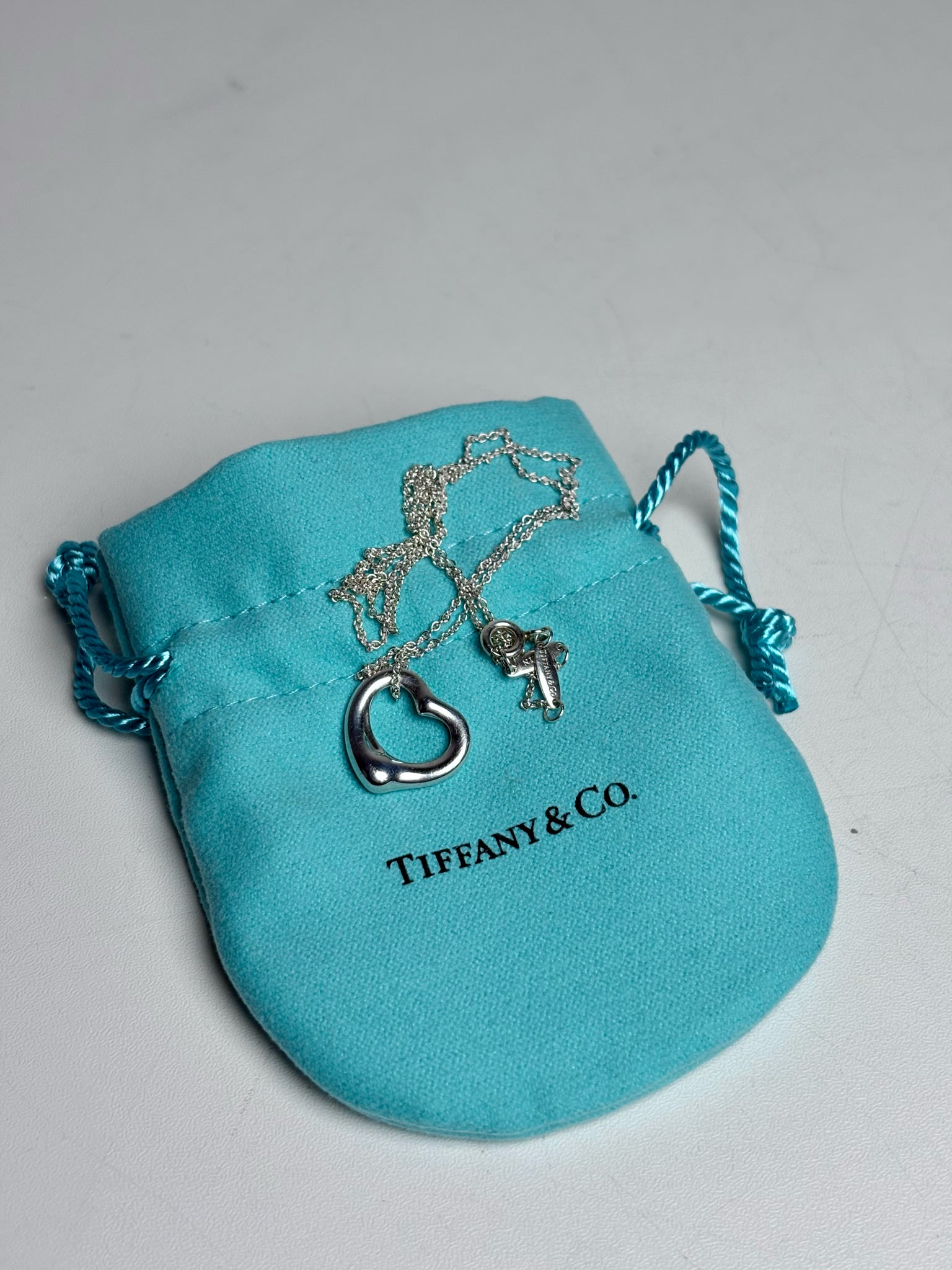 Tiffany & Co. Open Puffy Heart Elsa Peretti Sterling Silver Pre