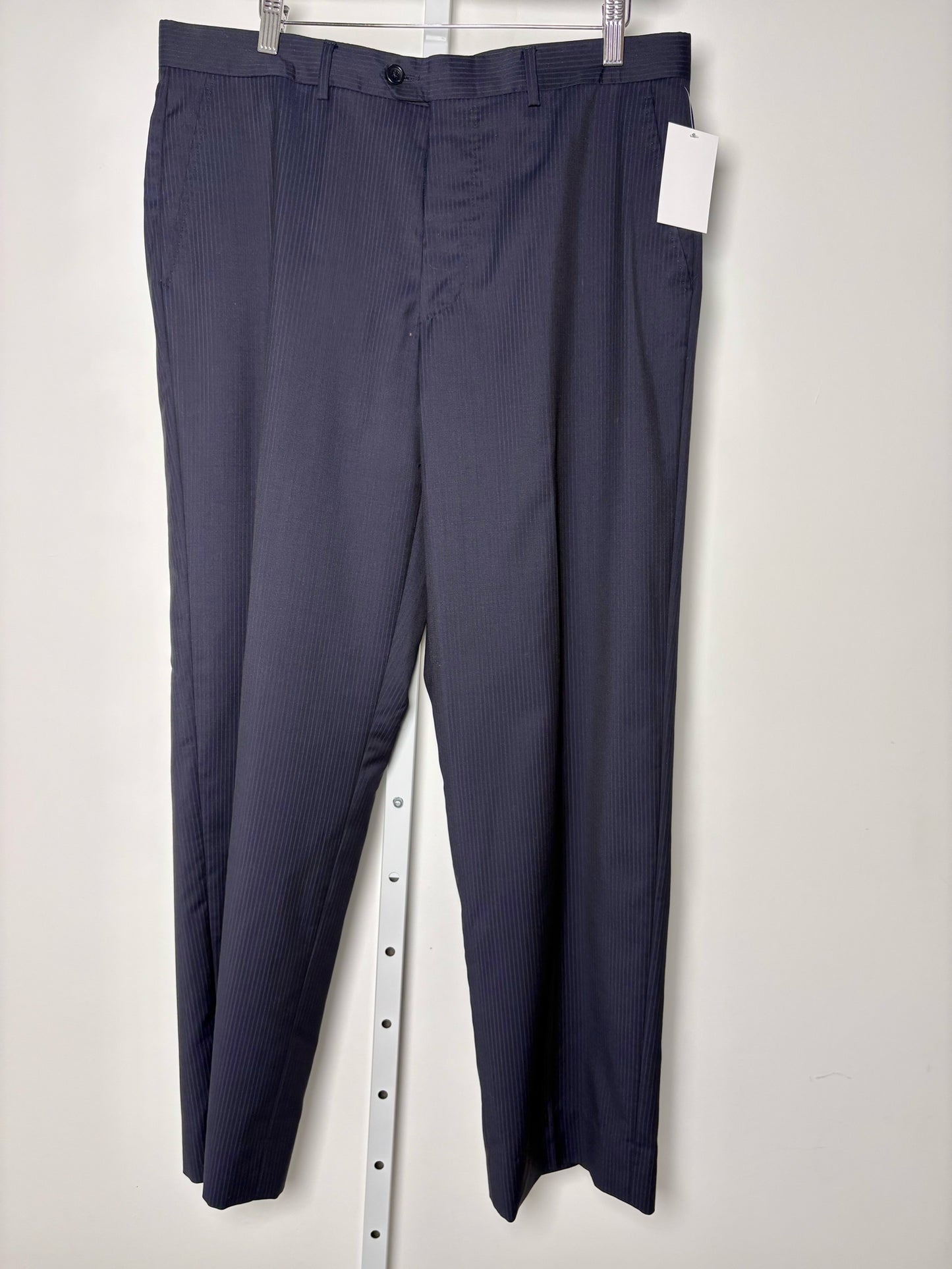 Zegna Navy Wool, silk Pinstripe Men's 40 Suit