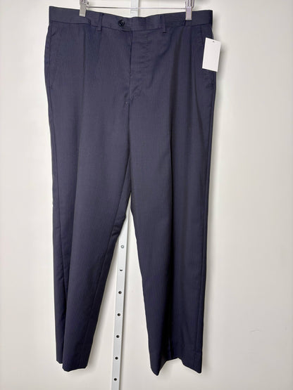 Zegna Navy Wool, silk Pinstripe Men's 40 Suit