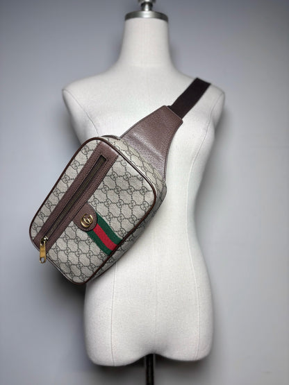 Gucci Monogram Coated Canvas Like-New Brown Small Purse