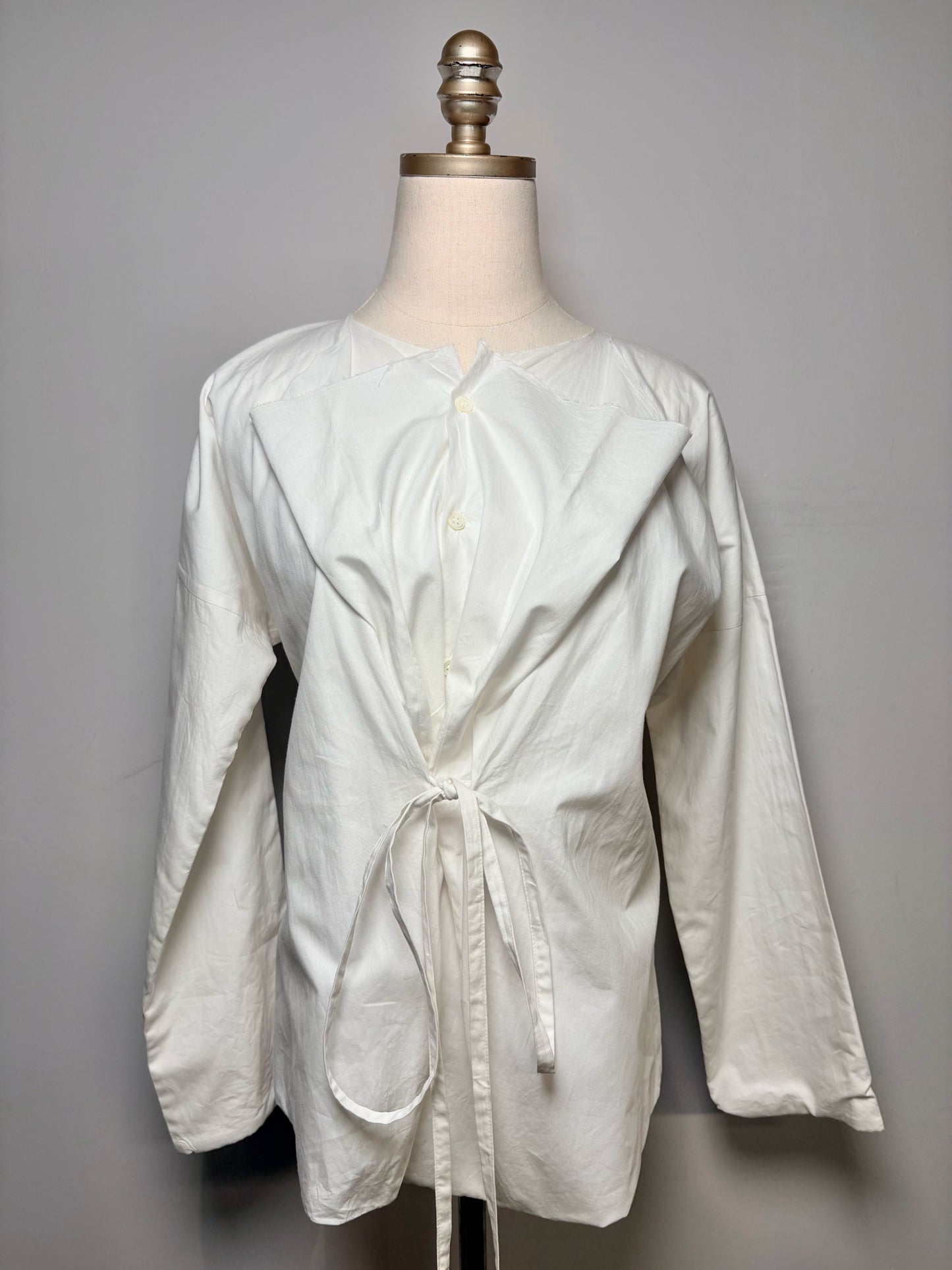 Women Size XS/S Comme des Garçons White Pure Cotton Pre-Owned Collector's Shirt