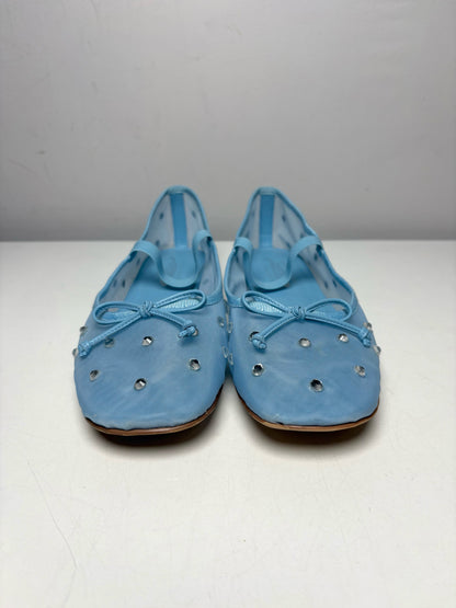 W Shoe Size 7 Jeffrey Campbell Light Blue Synthetic (Unknown) Women's Flats