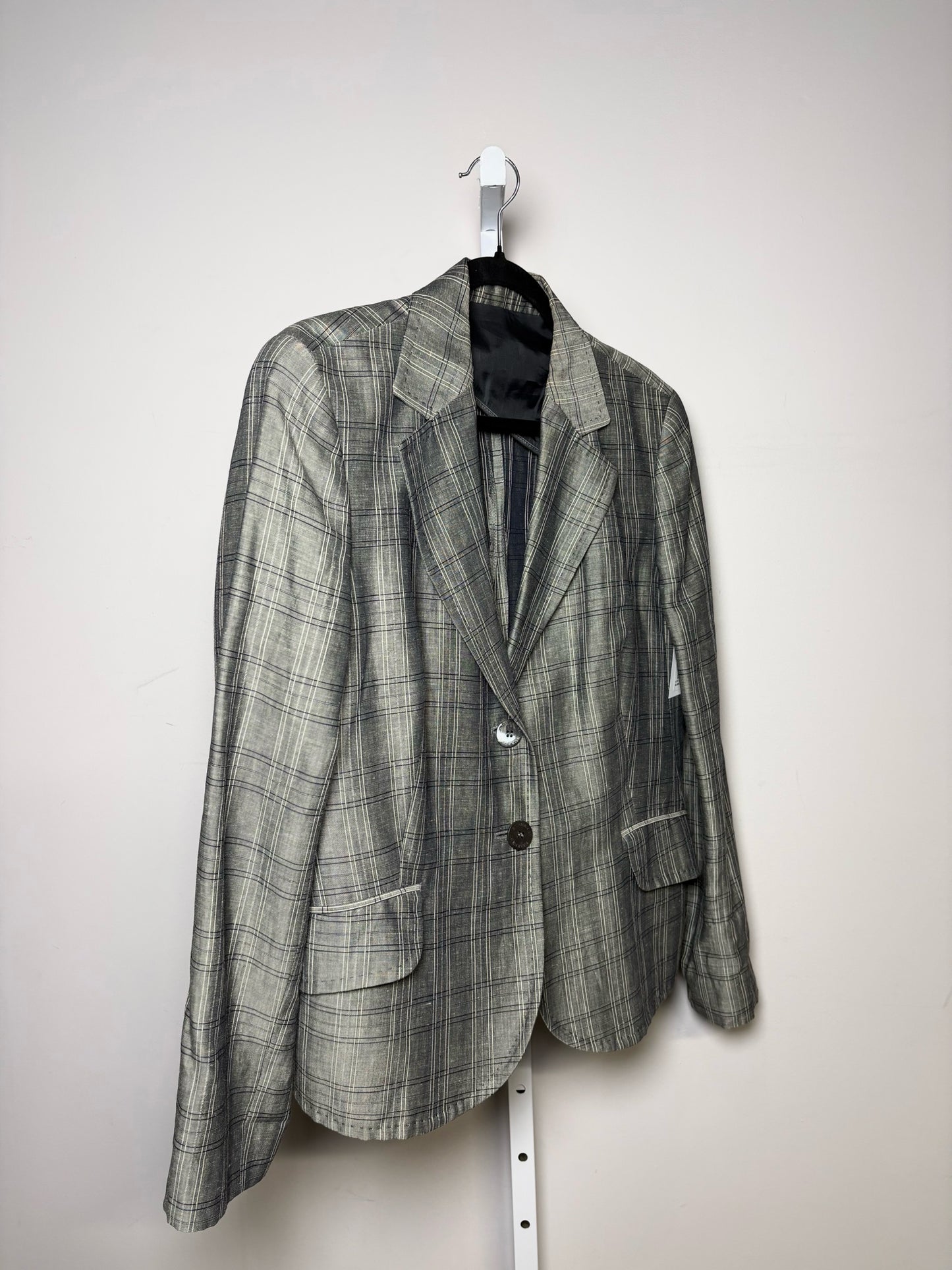 Size 48 Burberry Grey Stripes Women's Pre-owned Blazer