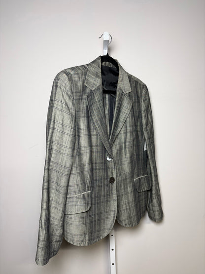 Size 48 Burberry Grey Stripes Women's Pre-owned Blazer
