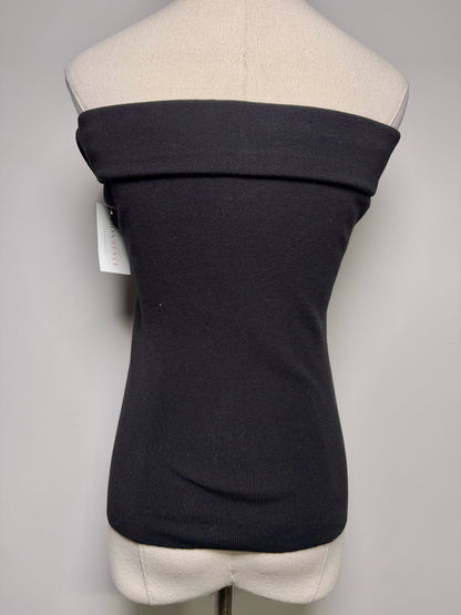 Women Size S St. Agni Black Strapless Knit Top