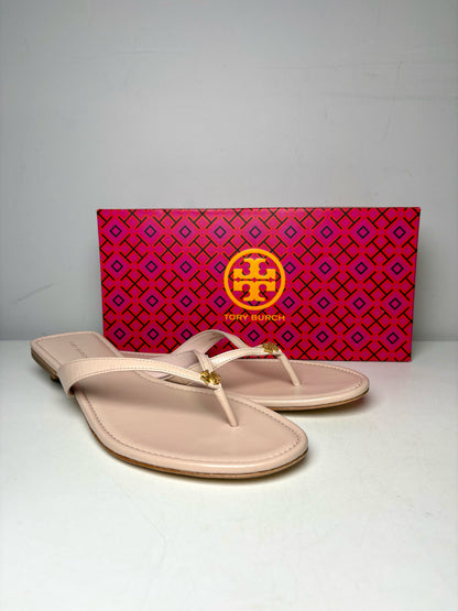 W Shoe Size 10 Tory Burch Light Pink Leather Goat NWT, Pre-owned Sandals