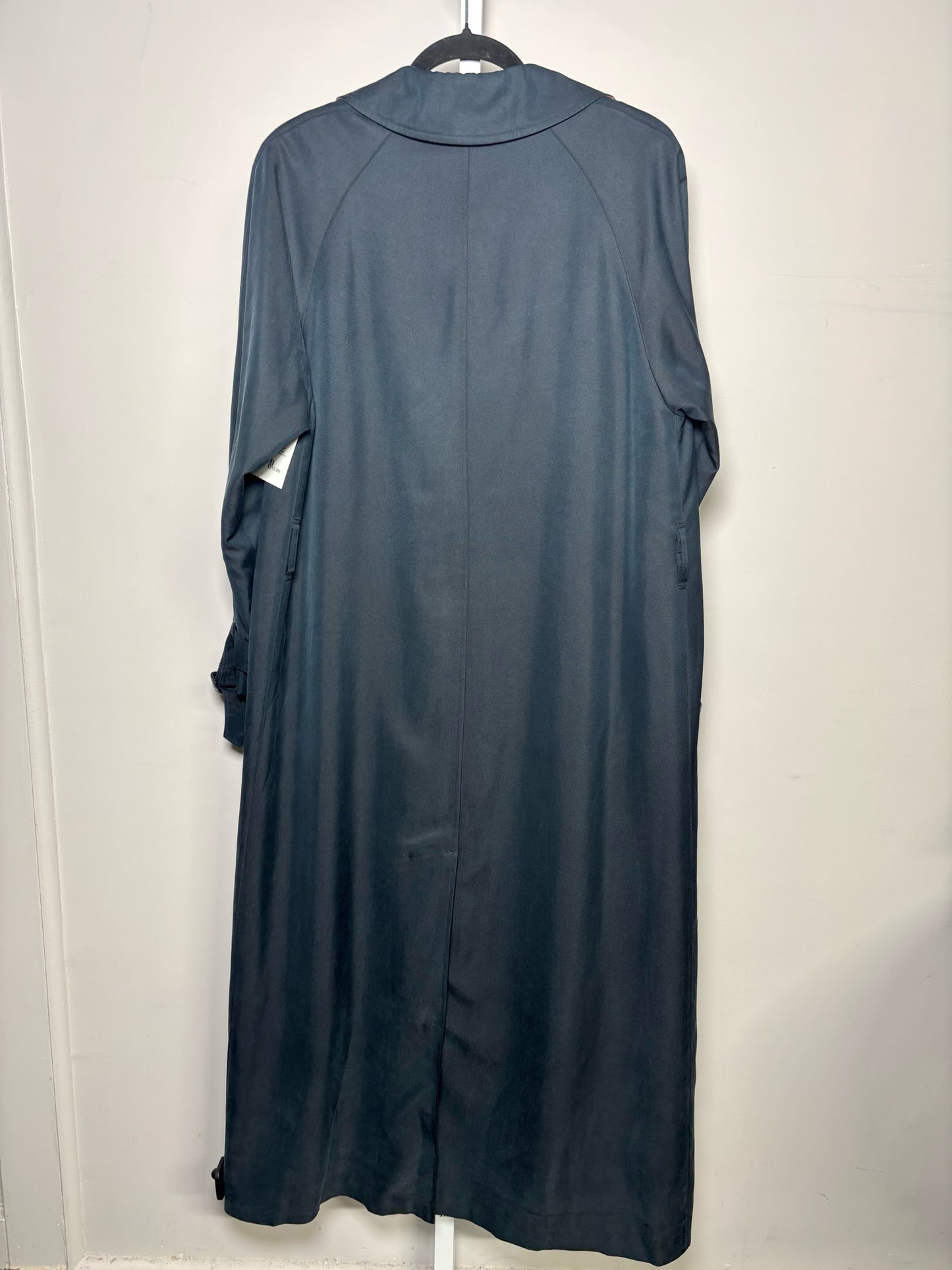 Women Size 6 Burberrys' Navy Solid Vintage Trench Coat