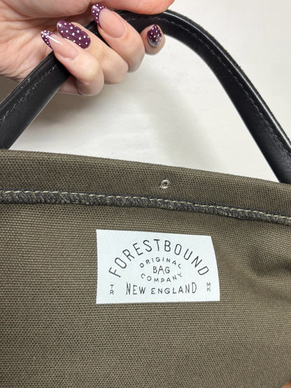 Women's Forestbound ESCAPE Olive Green Canvas Leather Trim NWT Pre-Owned Weekender Tote Bag