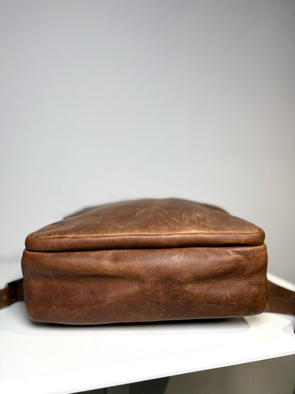 Moore & Giles Brown Leather Men's Backpack