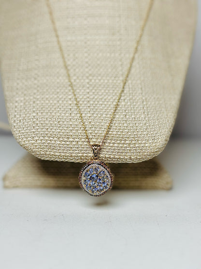 Bali Craftsmanship Tanzanite, Zircon Sterling Silver NWT Oval Necklace