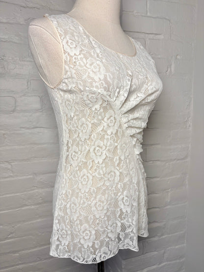 Women Size 40 (S, US) Nina Ricci White Lace NWT Tank Top