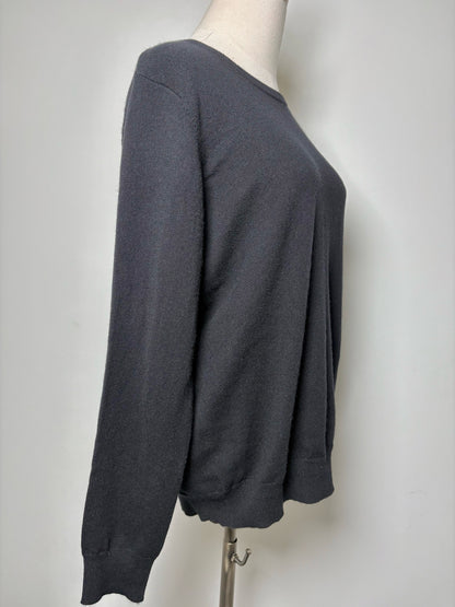Women Size XL N. Peal Black Solid Cashmere NWT Sweater