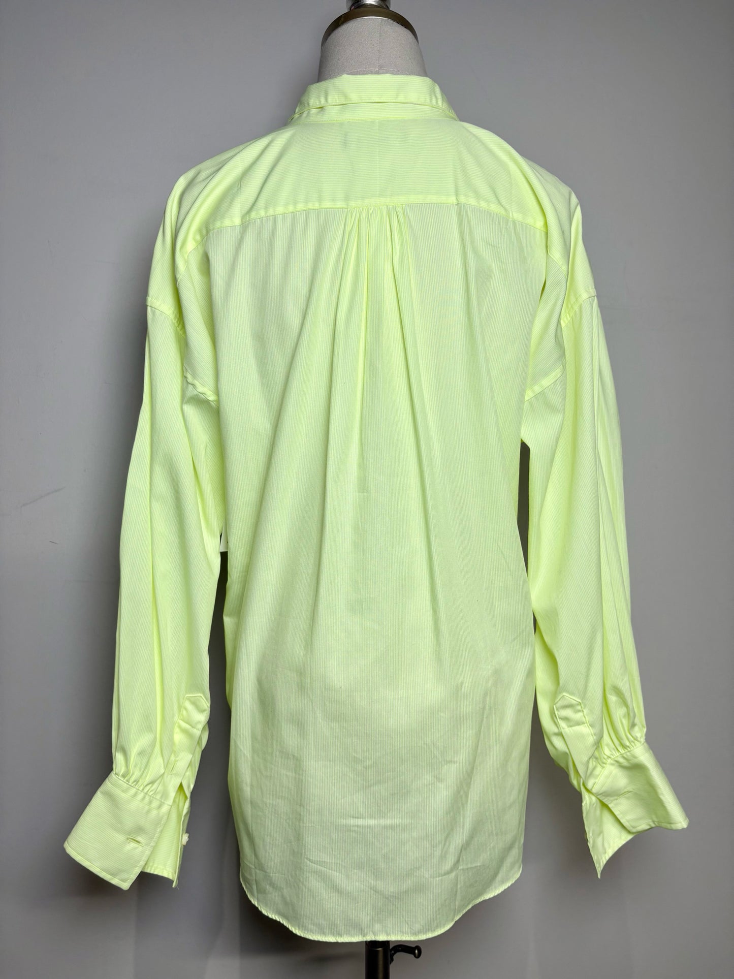 Women Size M Ann Mashburn Lime Green Solid Women's Pre-owned Shirt