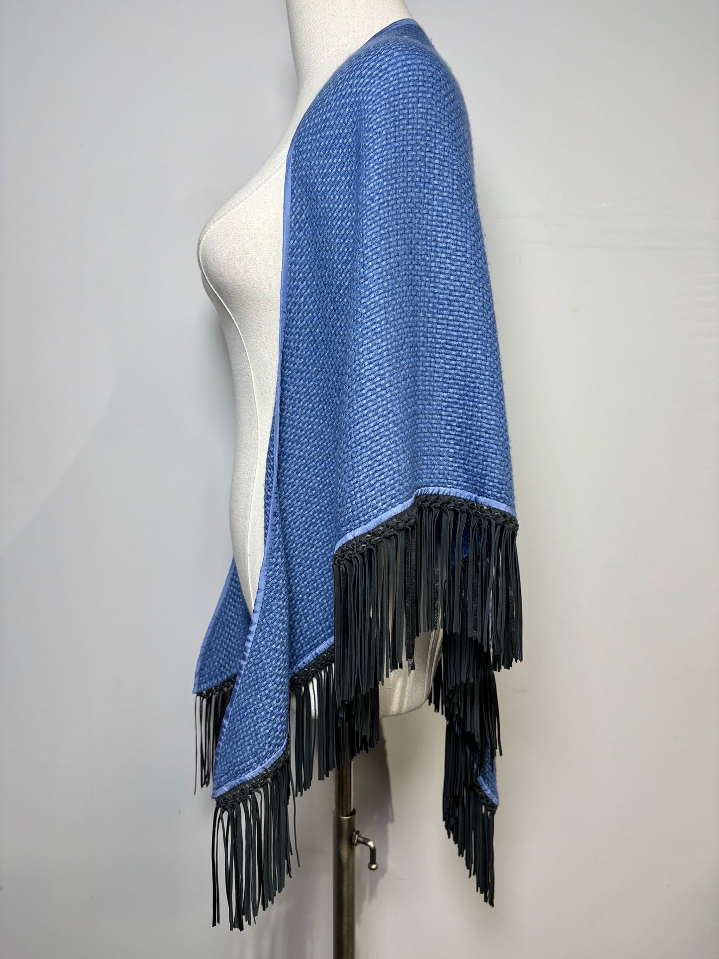 Bajra Cashmere, Silk Cornflower Blue Shawl