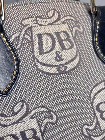 Canvas Dooney & Bourke Monogram Leather Gray, Black Medium Purse