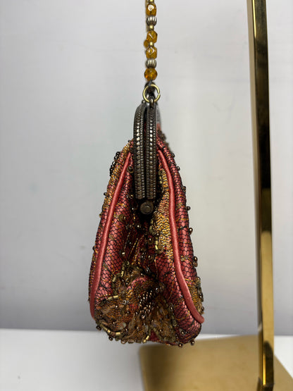Women's Christiana Rose Embellished Vintage Y2K Pre-Owned Mini Purse