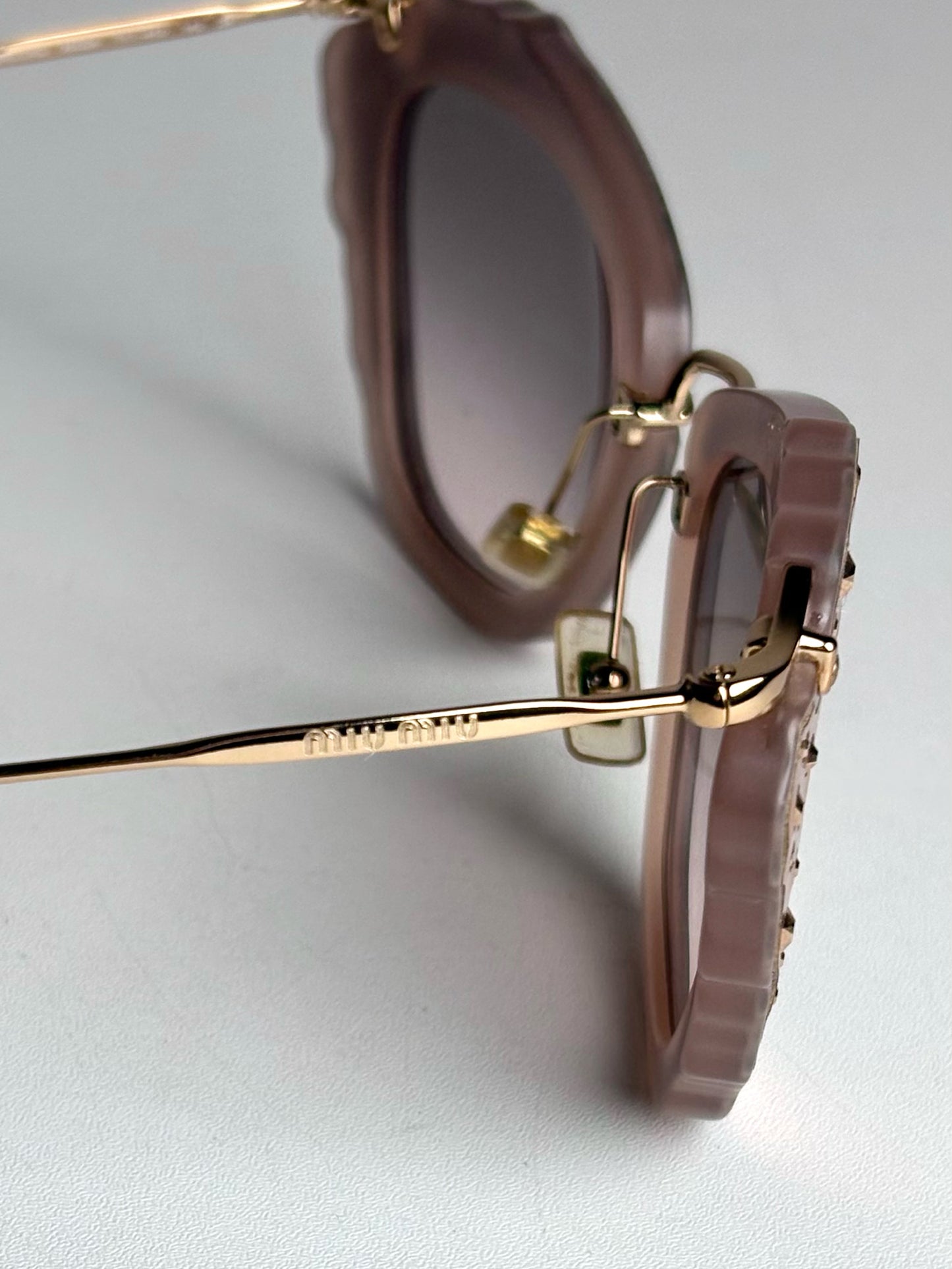 Miu Miu "Crystal Glam" Crystal Embellishments Pre-owned Sunglasses
