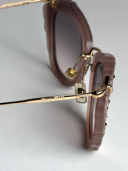 Miu Miu "Crystal Glam" Crystal Embellishments Pre-owned Sunglasses