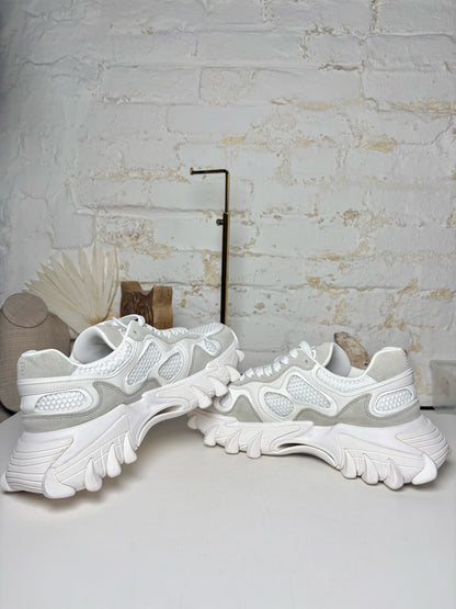 W Shoe Size 39 (8.5 US) Balmain B-eastWhite Leather NWT Sneakers