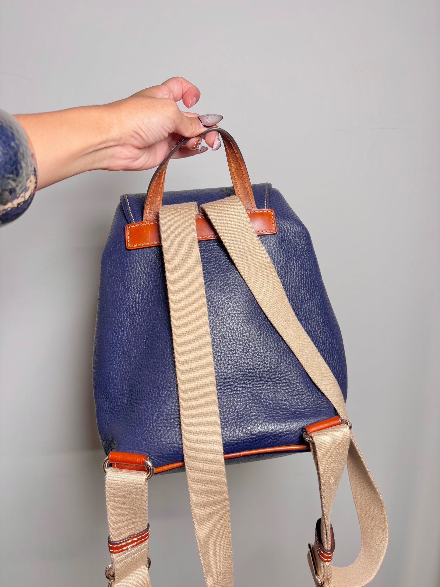 Leather Dooney & Bourke Blue Backpack
