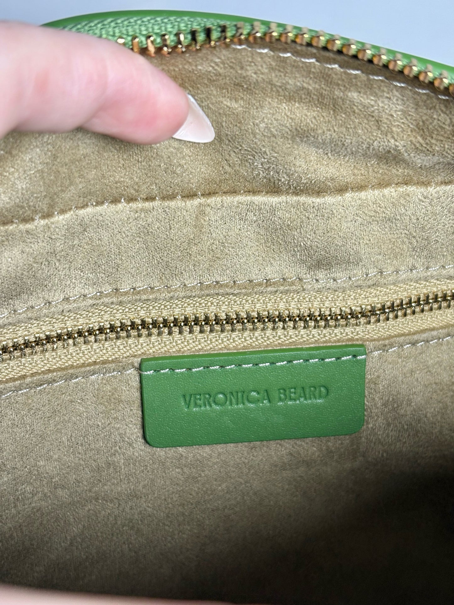 Veronica Beard Boxy Shoulder Leather Pre-owned, NWOT Lemongrass Green Bag