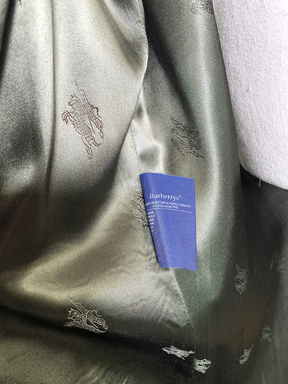 Burberry Hunter Green Wool Solid Men's Size XL Long Coat