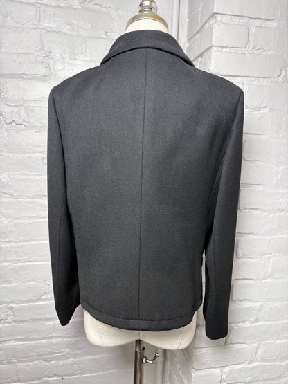 Women Size M (Estimate) Elizabeth Arden Black Solid Vintage Suit