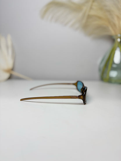 Gucci Brown Blue Tint Lens Women's Sunglasses