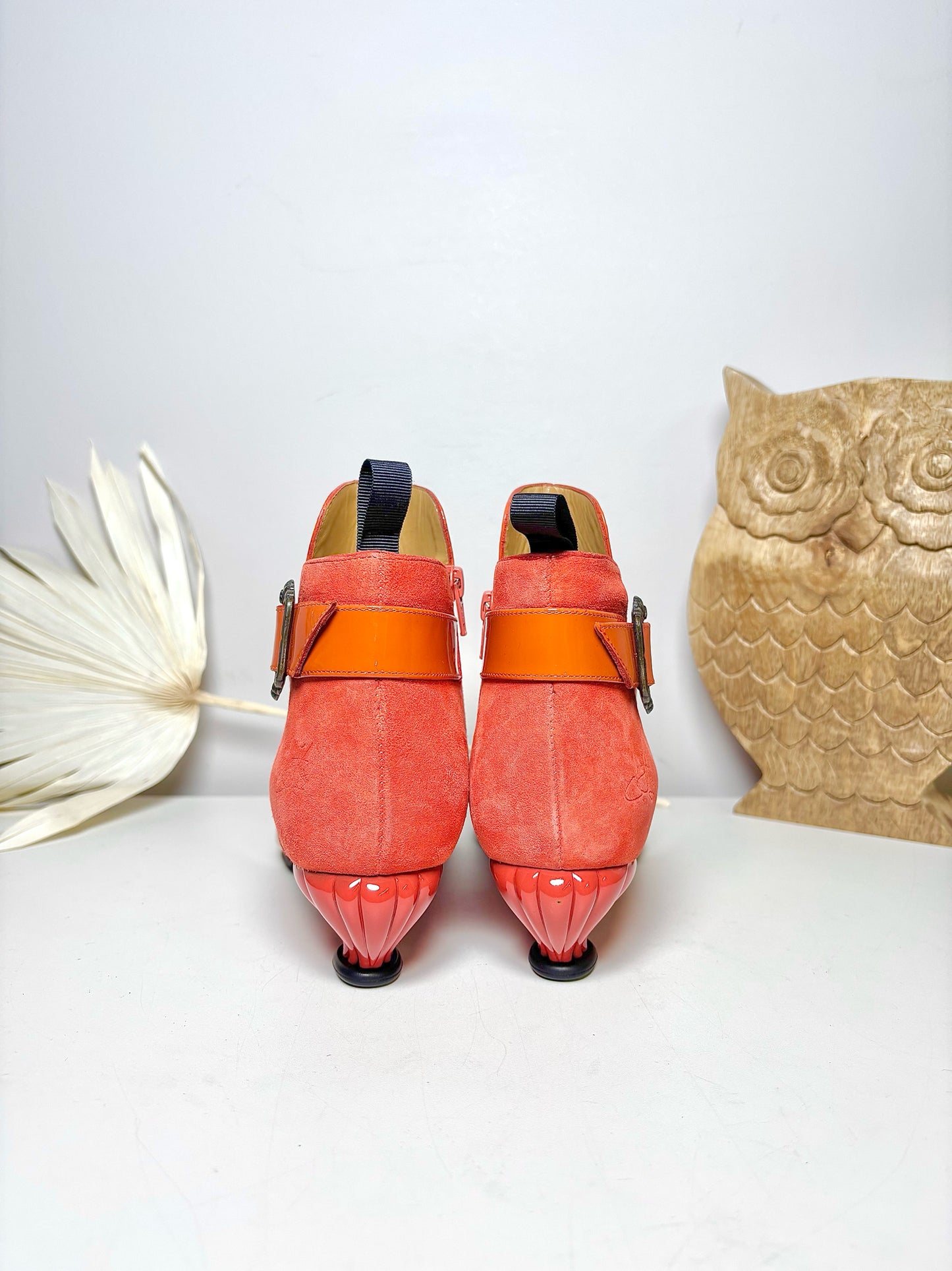 W Shoe Size 9 John Fluevog Orange PVC Lucidota NWT Boots