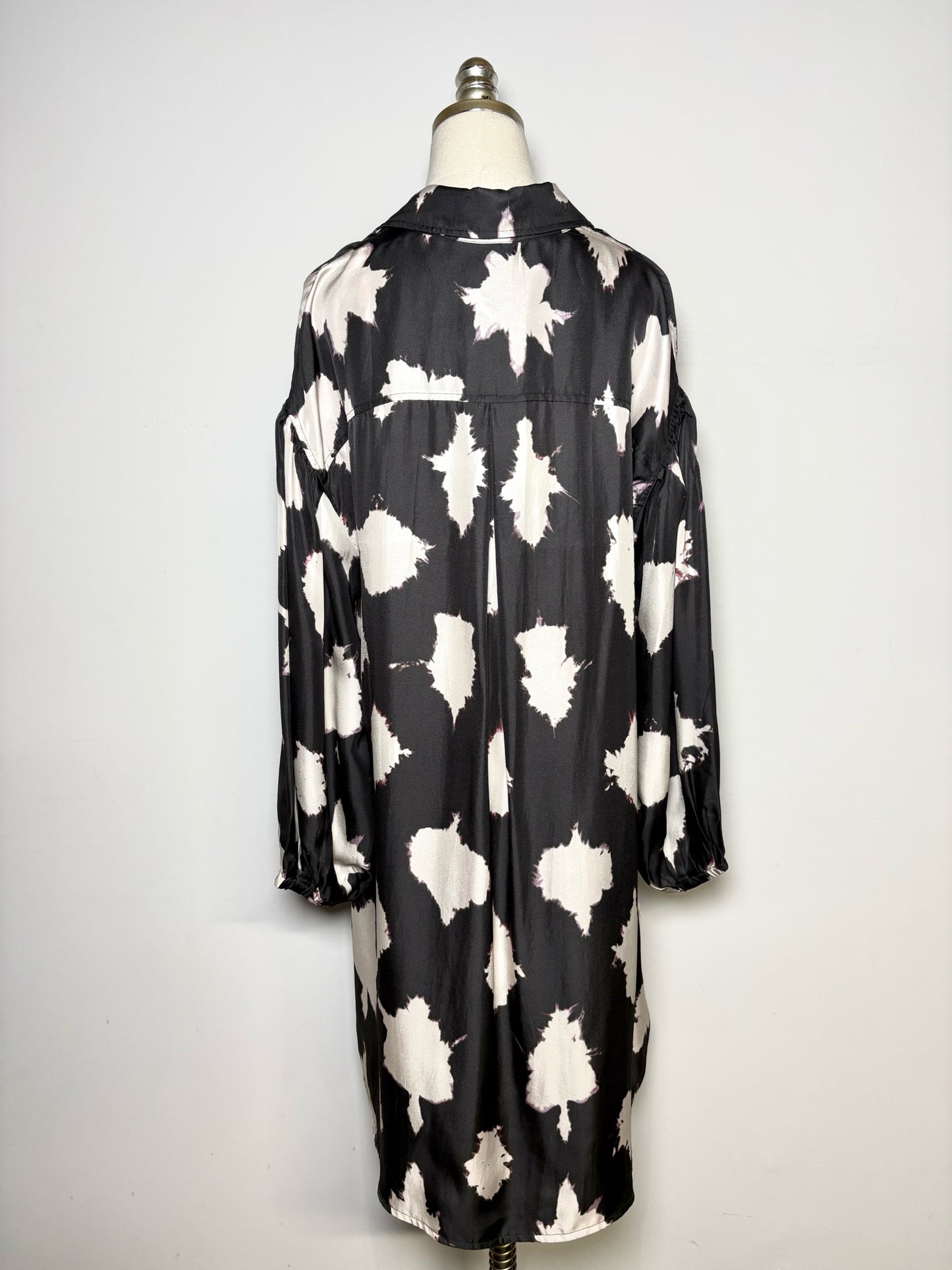 Women Size 8 Ulla Johnson Alejandra Black Print Pure Silk Pre-owned, NWT Dress