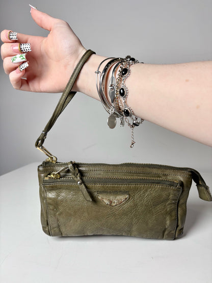Zadig & Voltaire 100% Leather Pre-owned Charcoal Rock Clutch Purse