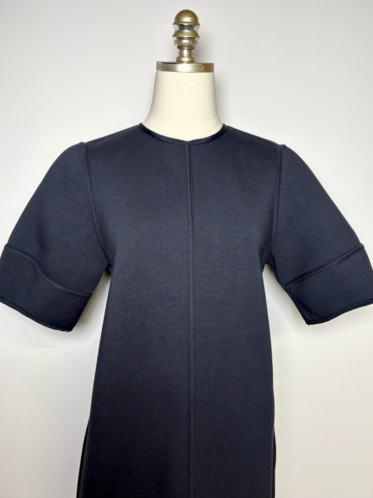 Women Size M Pearl by Lela Rose Blue Reversible Cotton Blend Dress