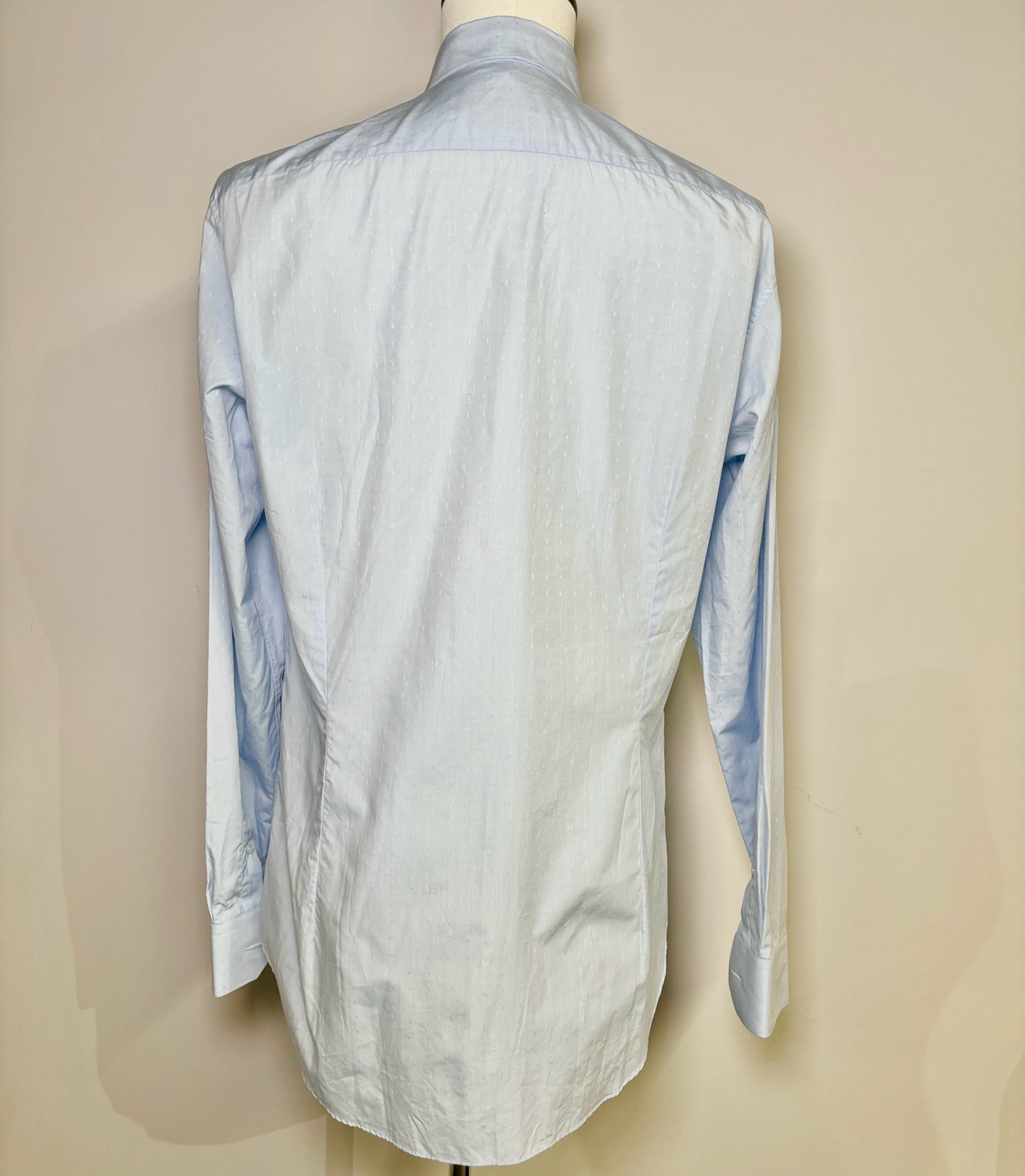 Mens Size XL Louis Vuitton Light Blue Cotton Monogram Men's Shirt