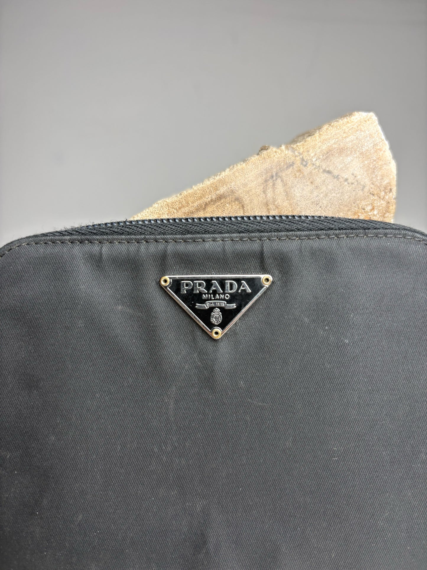 Prada Tessuto Nylon Vintage Pre-owned Black Wallet