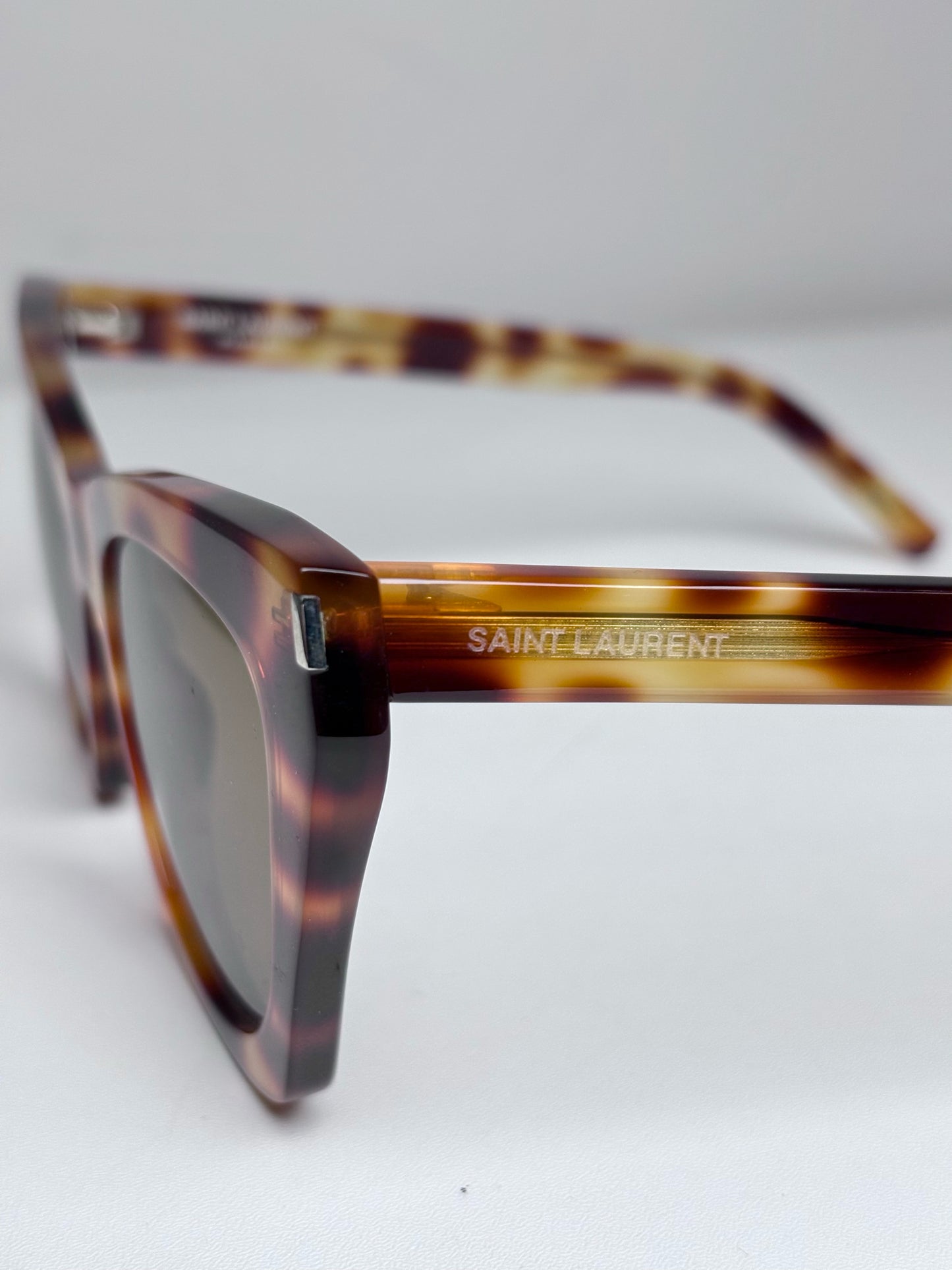 Saint Laurent New Wave Kate 55MM Cat-Eye Pre-owned Brown Sunglasses