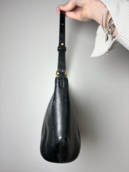 Vintage Delvaux Black Leather Handbag