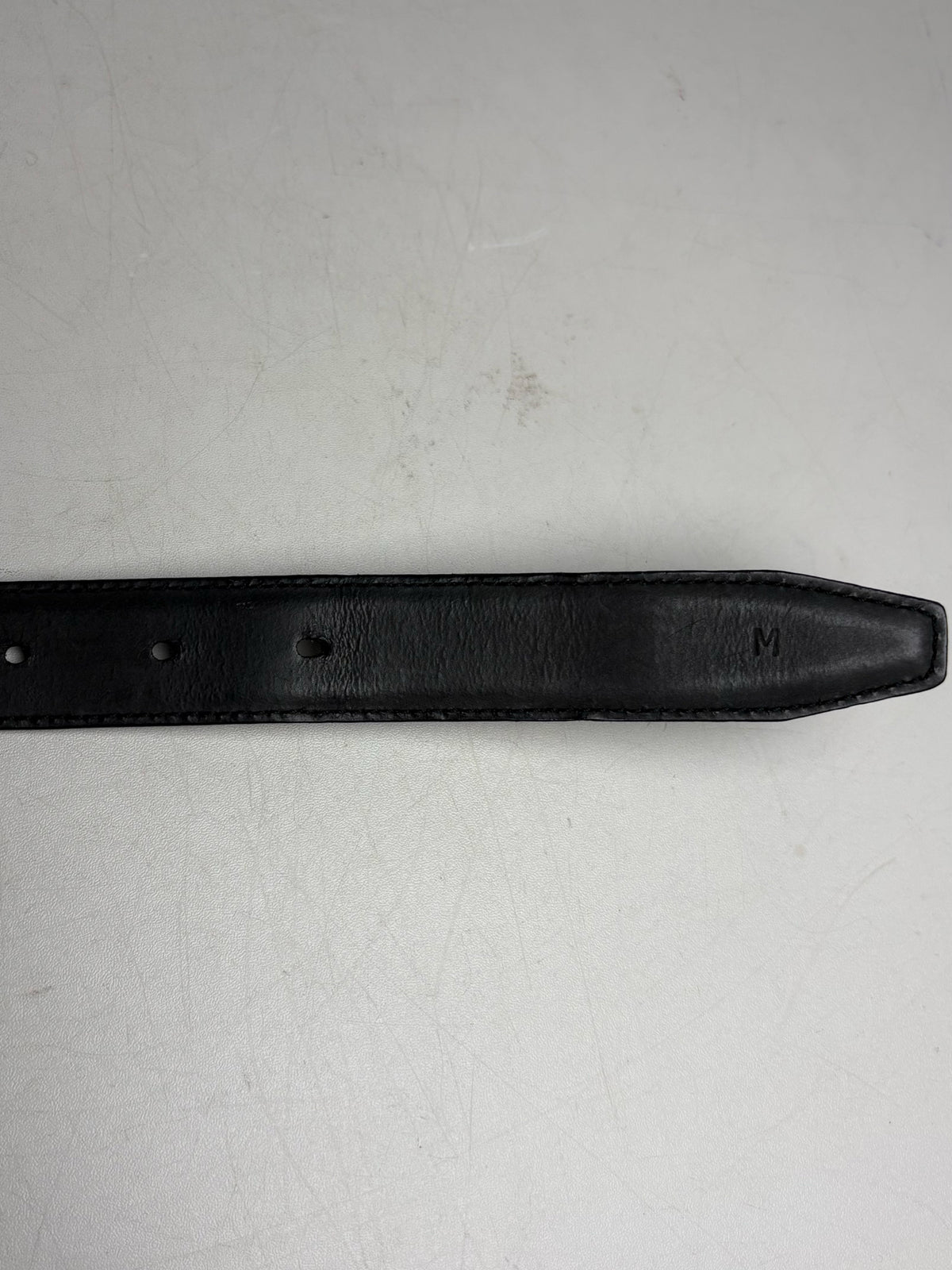 Women's Authentic Salvatore Ferragamo Gancini Black Leather Silver-Tone Buckle Pre-Owned Belt