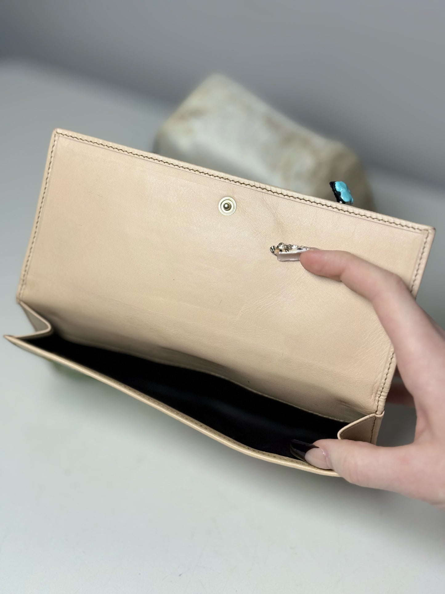 Canvas & Leather Gucci Leather, Canvas Multi-Color Continental Wallet