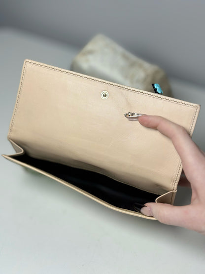 Canvas & Leather Gucci Leather, Canvas Multi-Color Continental Wallet