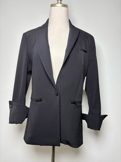 Women Size 6 Veronica Beard Black Solid Blazer