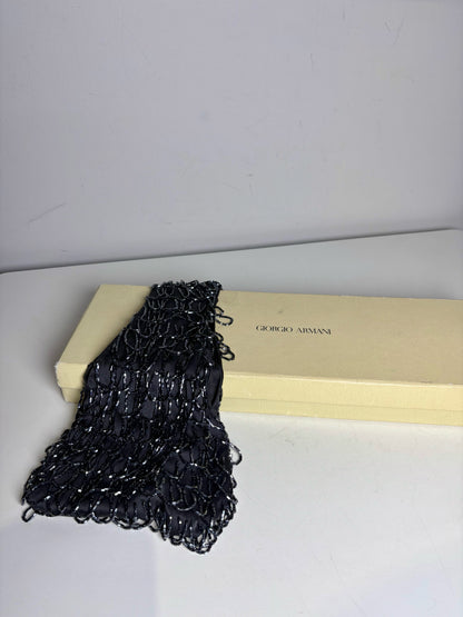 Giorgio Armani Beaded Vintage Glass Beads, Silk, Evening Bag