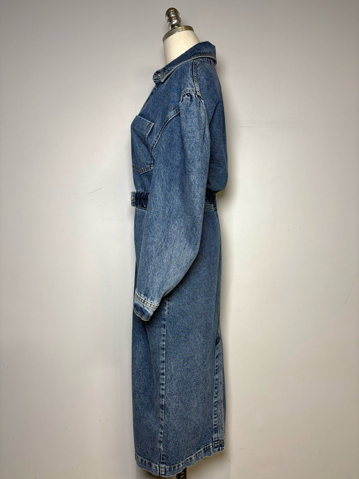 Women Size 36 (4, Small) Remain Birger Christensen Blue Denim Cotton NWT Dress