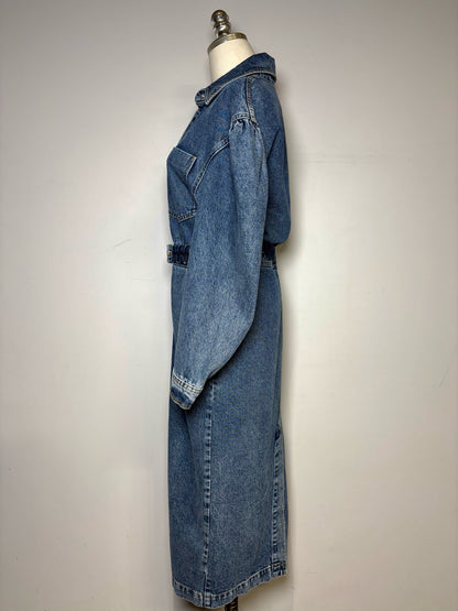 Women Size 36 (4, Small) Remain Birger Christensen Blue Denim Cotton NWT Dress