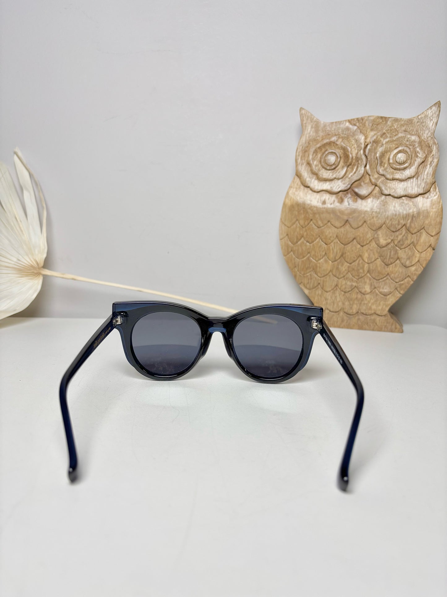 Acetate Self-Portrait x Le Specs Blue Sunglasses