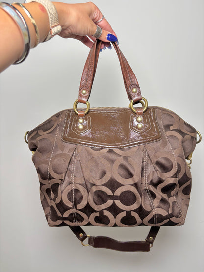 Sateen Coach Pre-owned Brown Medium Purse