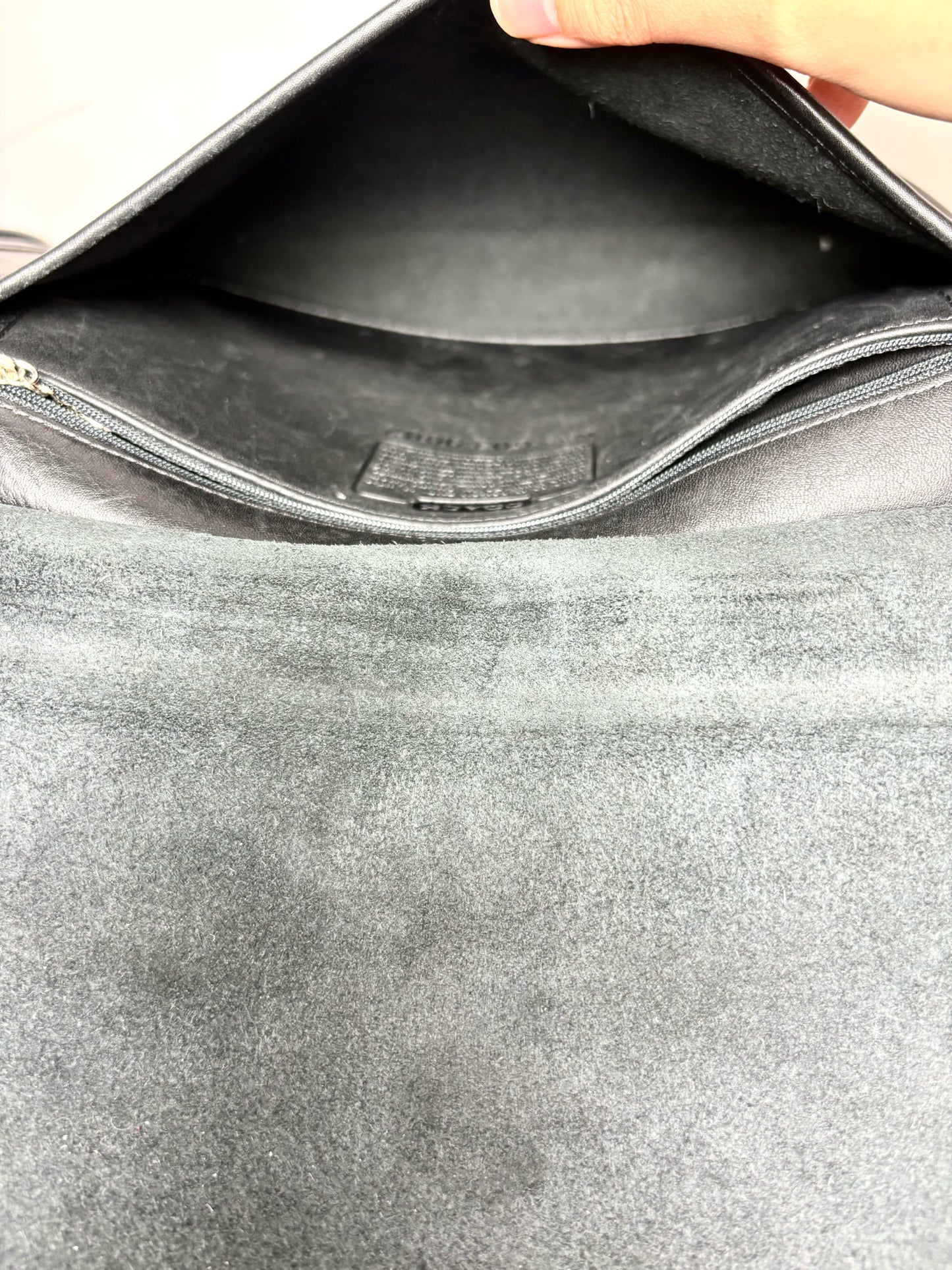 Coach Hippie Saddle Slim 9082  Vintage Leather Pre-owned Black Purse