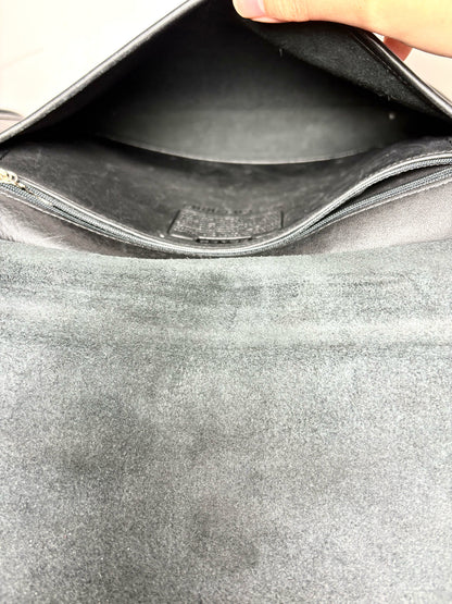 Coach Hippie Saddle Slim 9082  Vintage Leather Pre-owned Black Purse