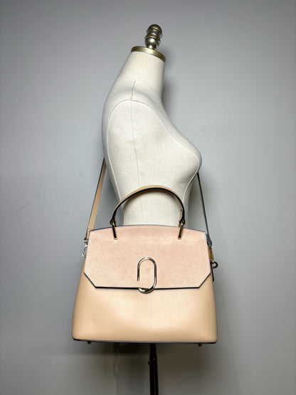 Women's LePARMENTIER Solid Leather Pre-Owned, Like-New Nude Medium Purse